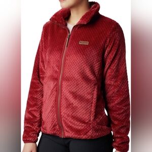 Columbia Sherpa Fleece Jacket Red